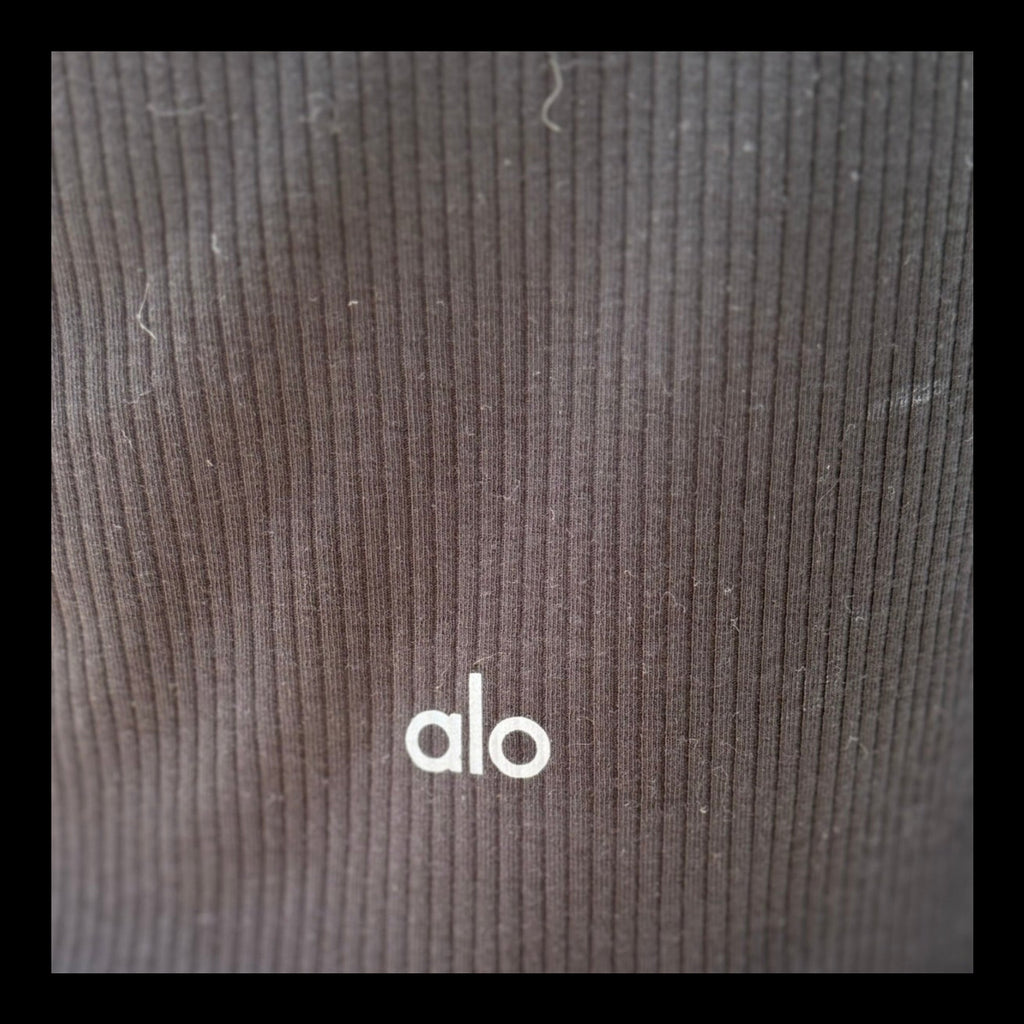 Alo Ribbed Zip-Up Top Size Medium