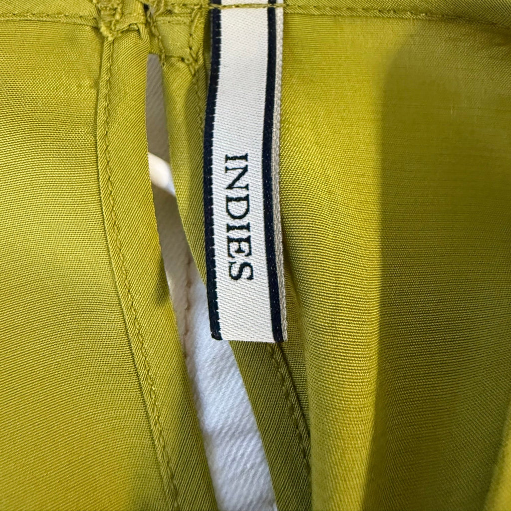 Indies Chartreuse Viscose Blouse Size Large