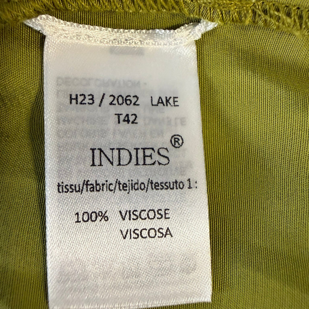 Indies Chartreuse Viscose Blouse Size Large