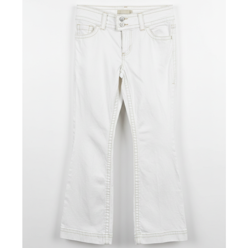 CAbi Jeans White MId-Rise Bootcut Denim Style 343L Size 10
