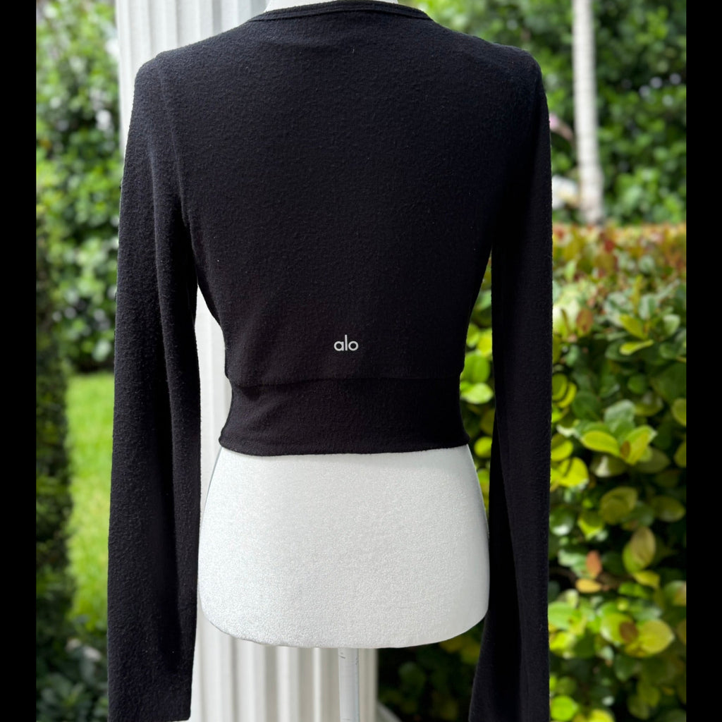 Alo Yoga Crop Cardigan Sweater Size Small