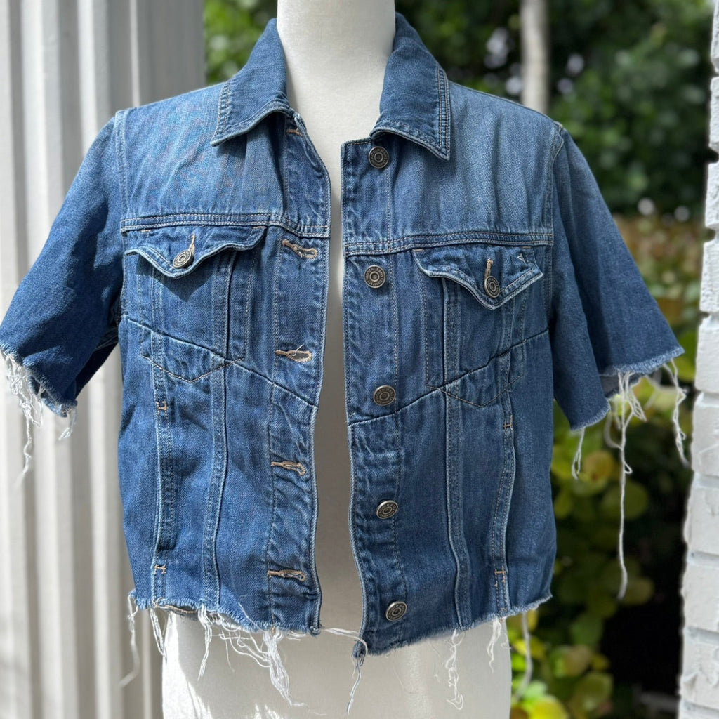 Hidden Los Angeles Short Sleeve Denim Jacket Size Small