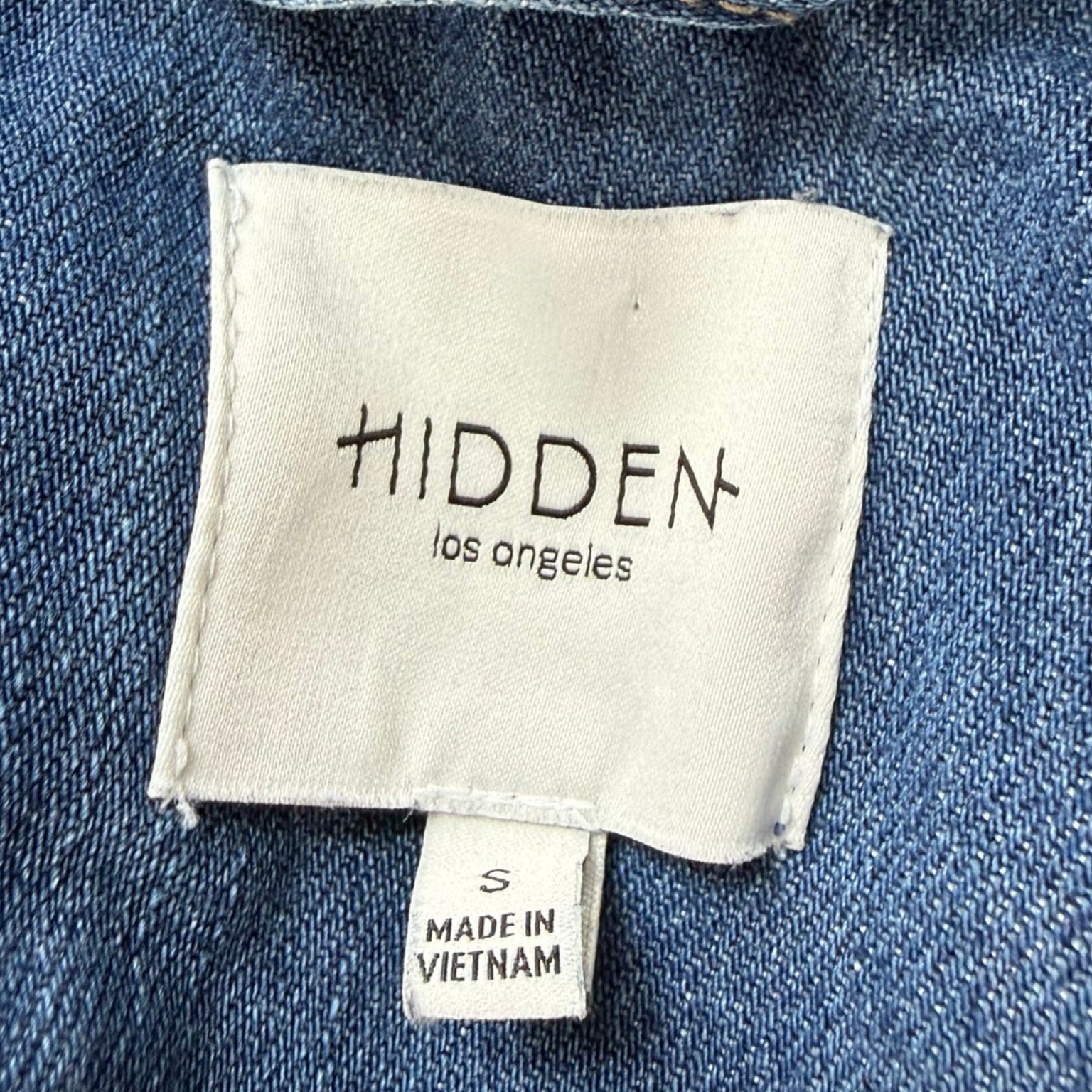 Hidden Los Angeles Short Sleeve Denim Jacket Size Small
