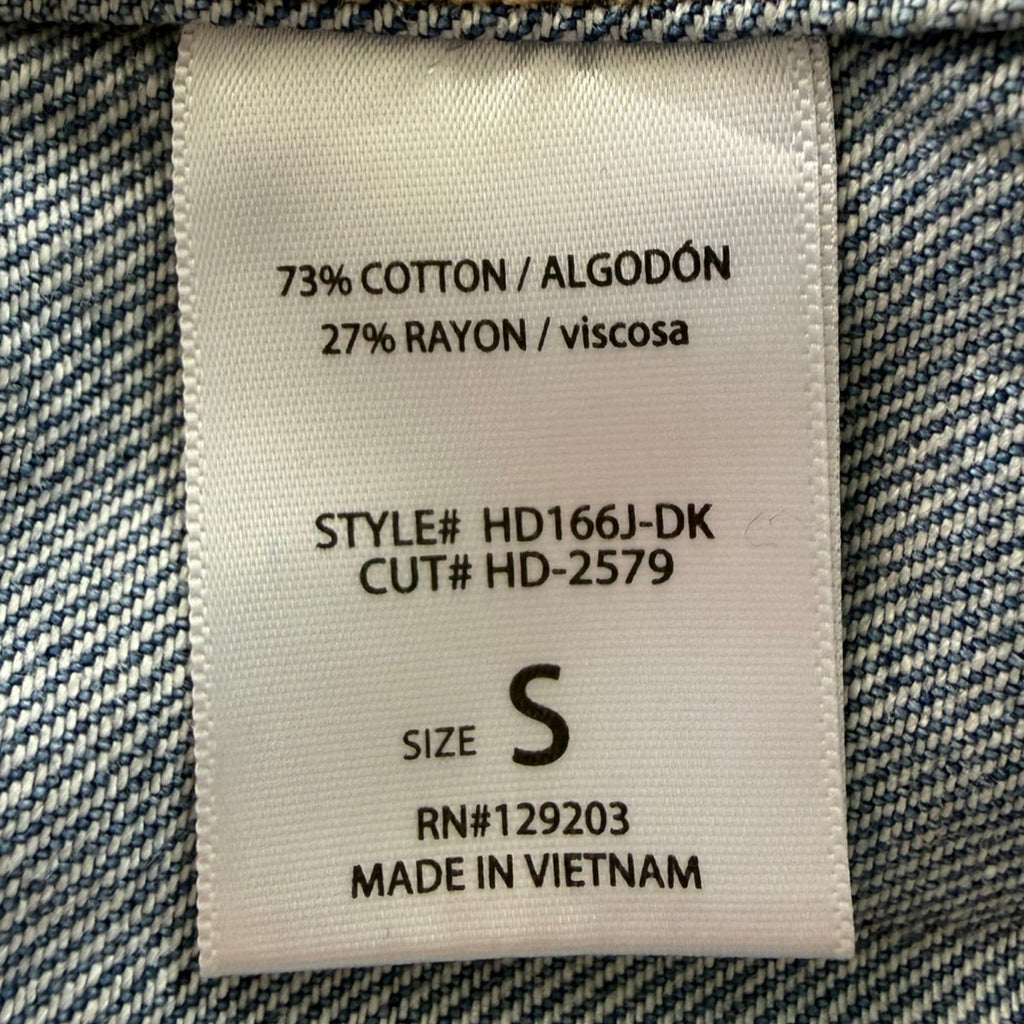 Hidden Los Angeles Short Sleeve Denim Jacket Size Small