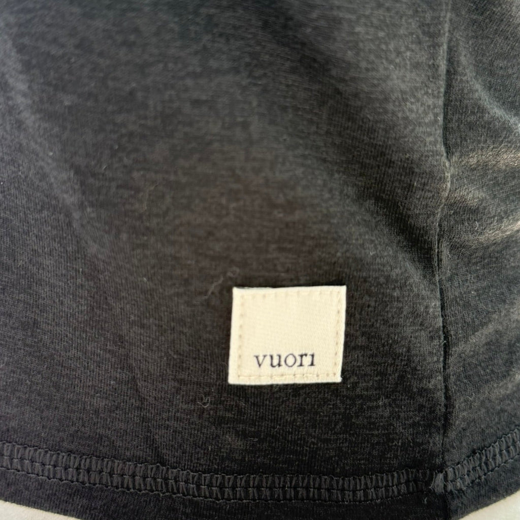Vuori Short Sleeve Halo Crop Top - Black Heather- Size Small