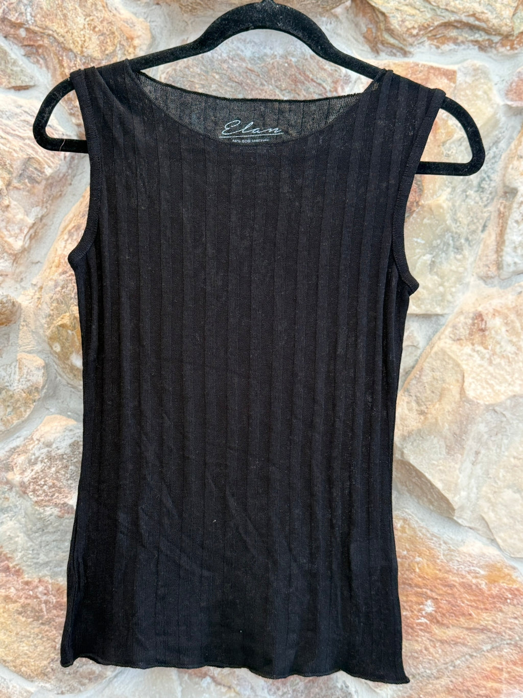 Elan Black Tank Top & Pant Set
