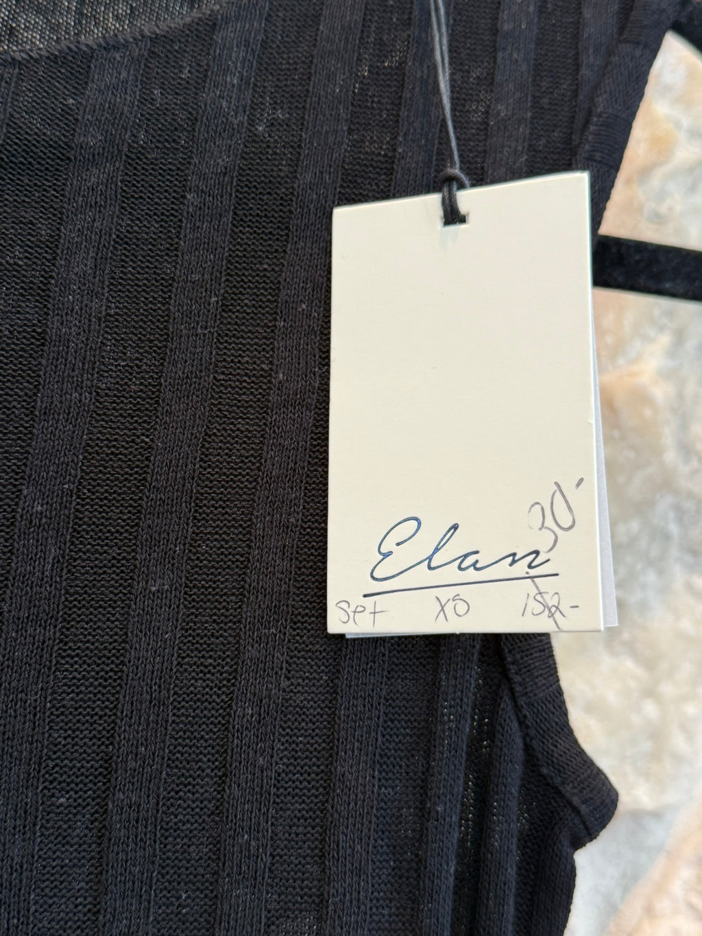 Elan Black Tank Top & Pant Set