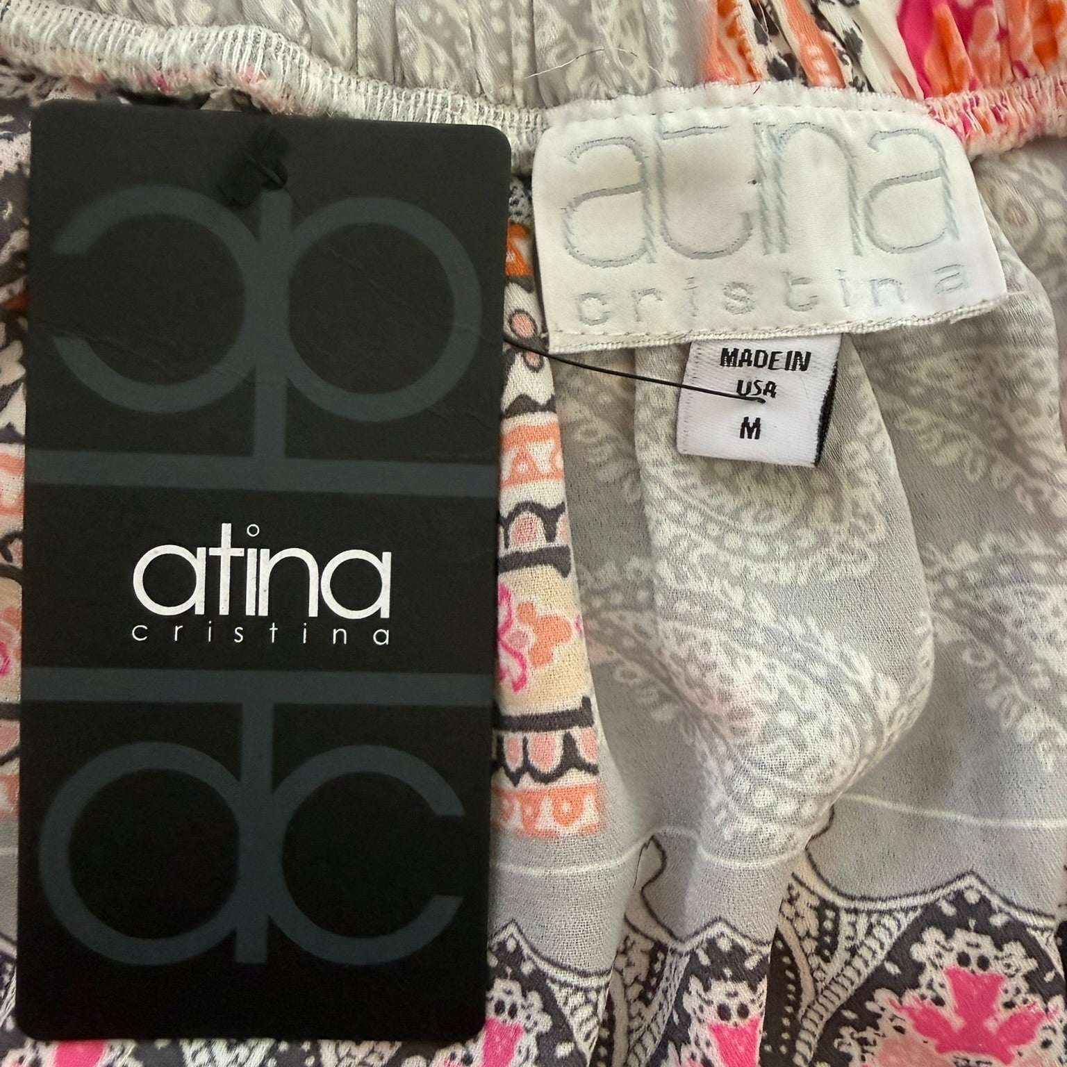 Atina Cristina Paisley Off-Shoulder Top NWT