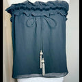 Atina Cristina Ruffled Strapless Black Top NWT Size XS