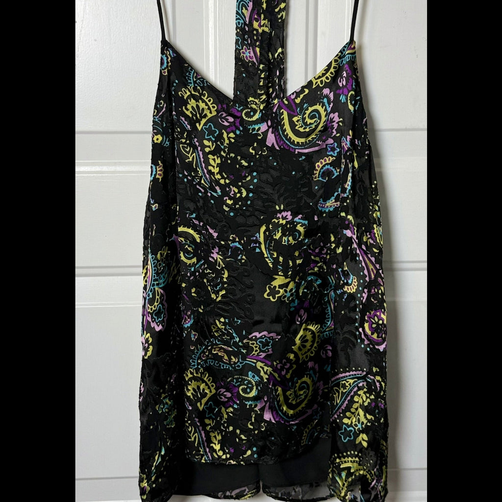 Atina Cristina Silk Burnout Racerback Top NWT Size XS