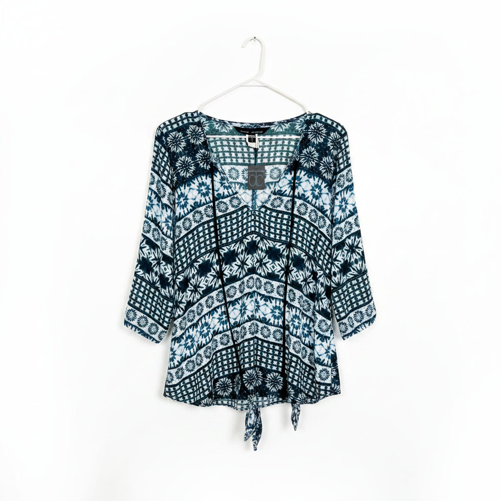 Atina Cristina Printed V-NeckTunic NWT Size XS
