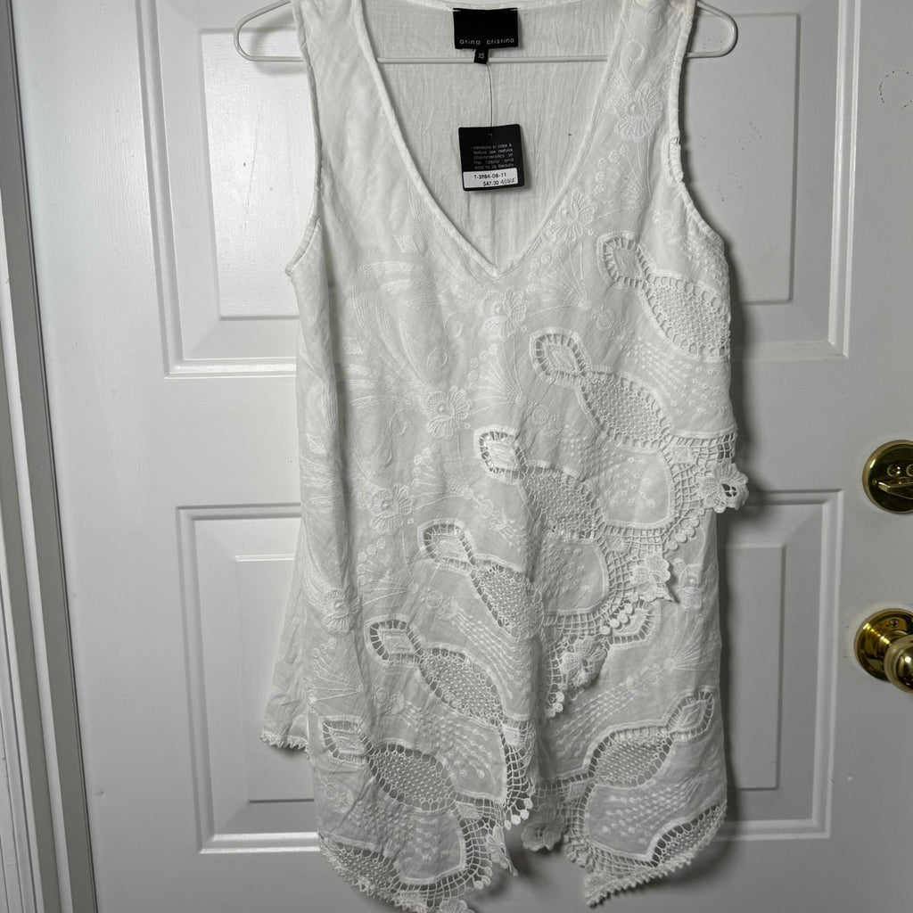 Atina Cristina Sleeveless Lace Detail Tank NWT Sizw XS