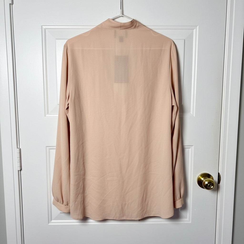 Atina Cristina Peach Tie Blouse NWT Size Large