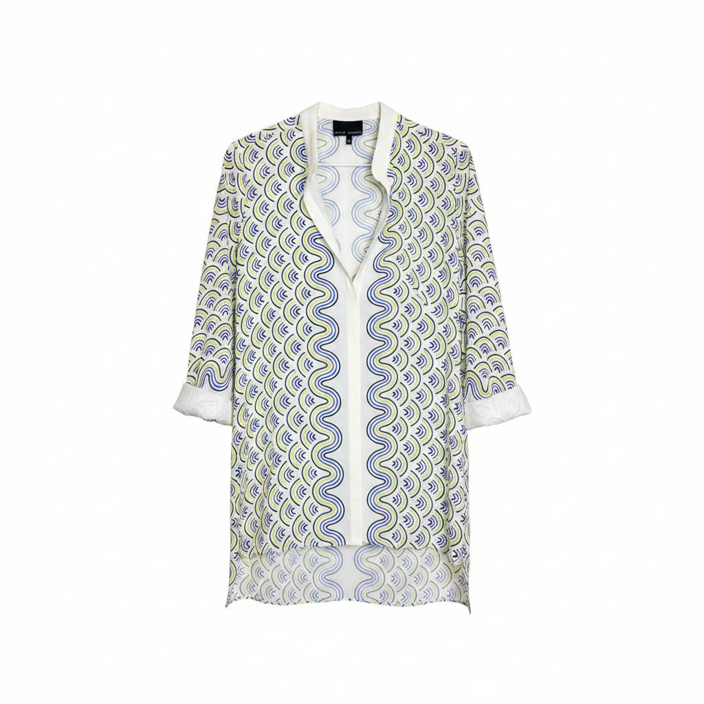 Atina Cristina Printed Geometric Blouse NWT SIze XS
