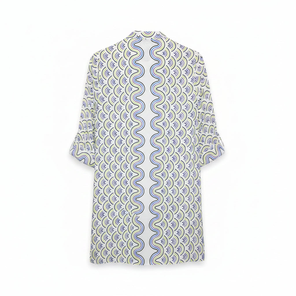 Atina Cristina Printed Geometric Blouse NWT SIze XS