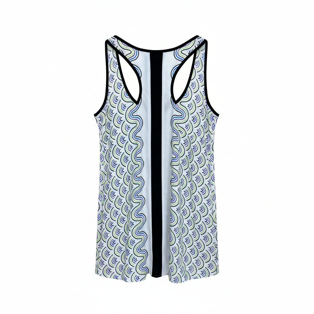 Atina Cristina Racer Back Graphic Print Tank NWT Size XS
