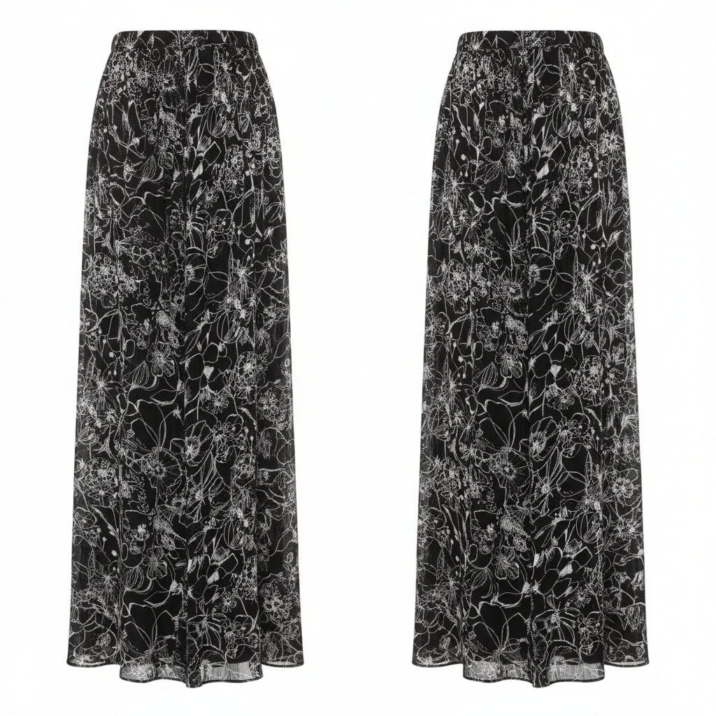 Atina Cristina Pleased Floral Wide Leg Pull On Pants NWT Size XS