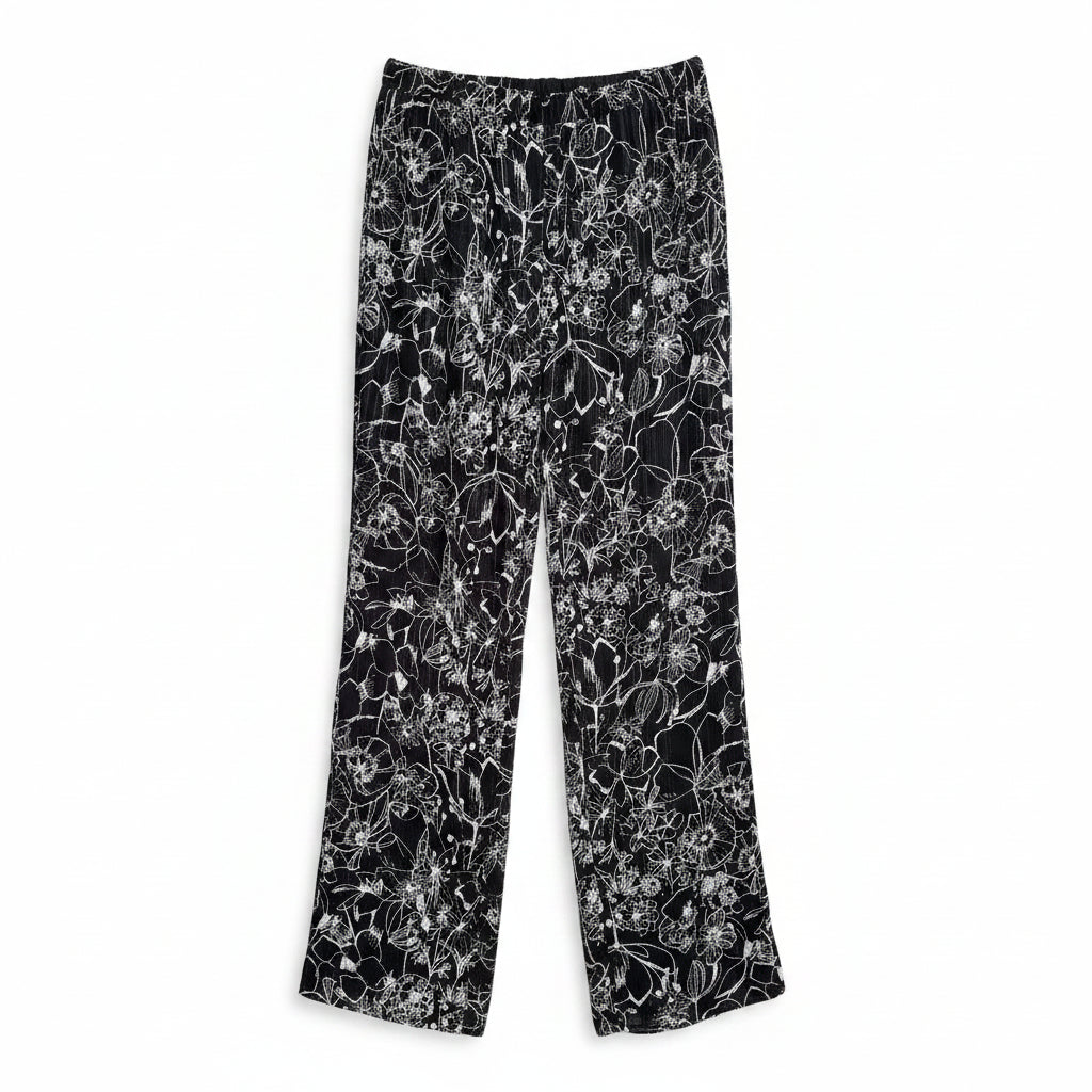 Atina Cristina Pleased Floral Wide Leg Pull On Pants NWT Size XS