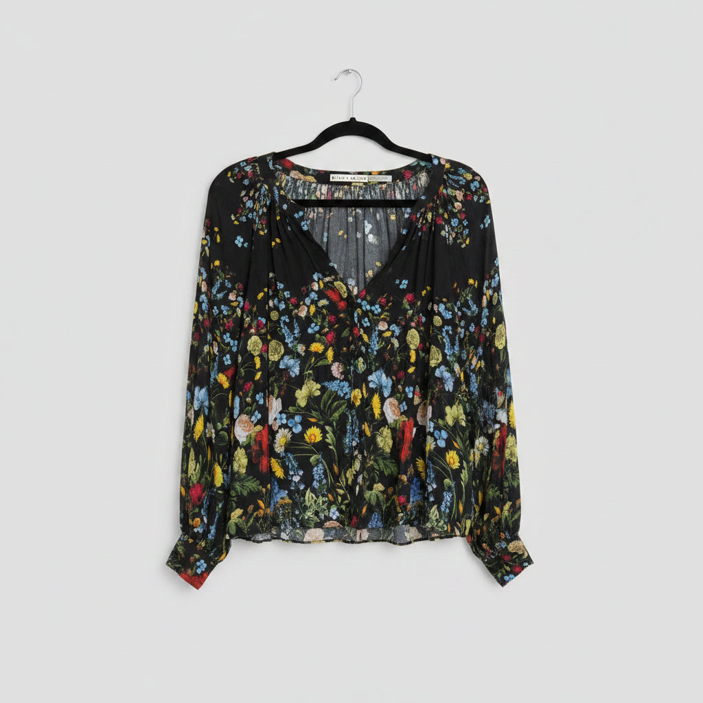 Alice + Olivia Floral Print Blouse Size S