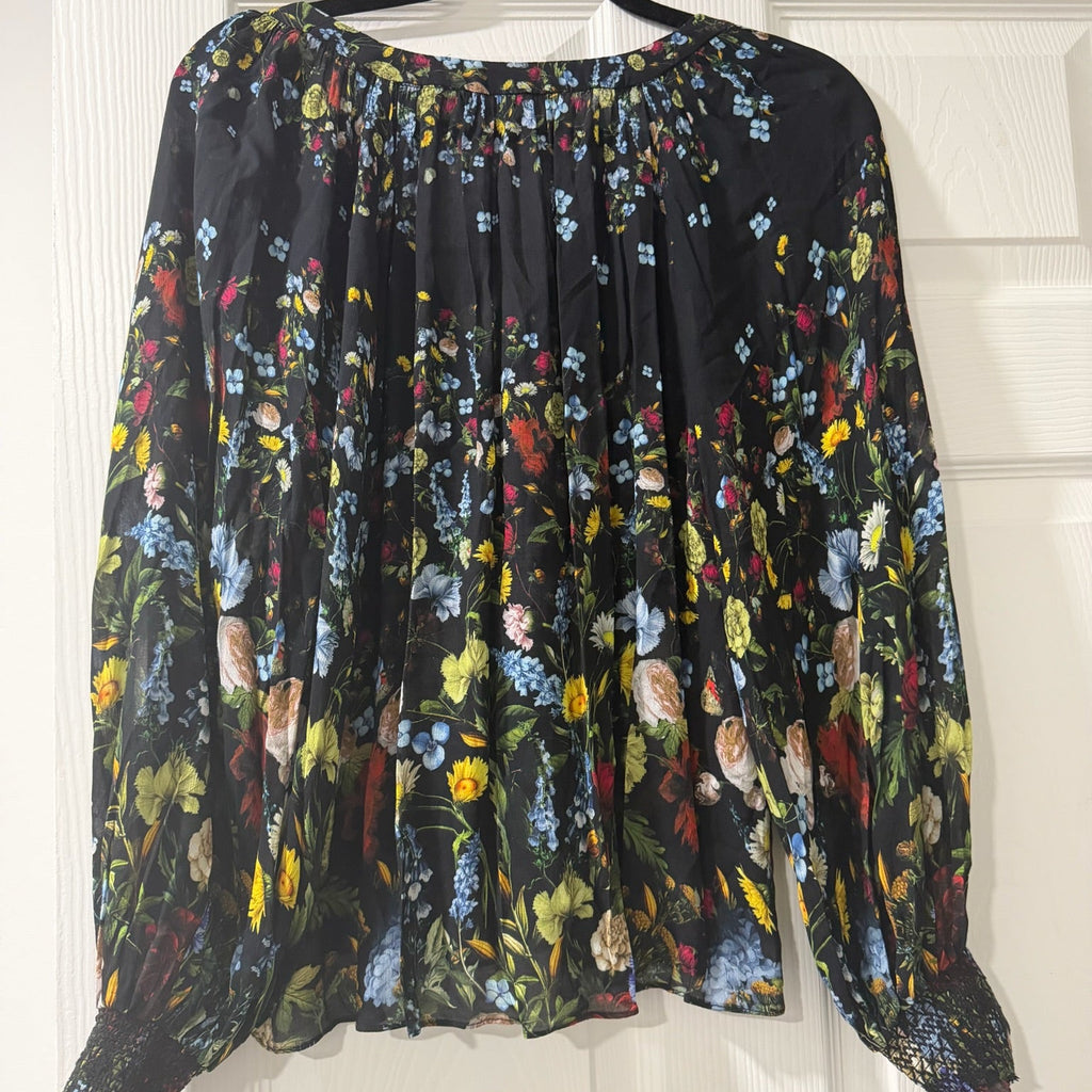 Alice + Olivia Floral Print Blouse Size S