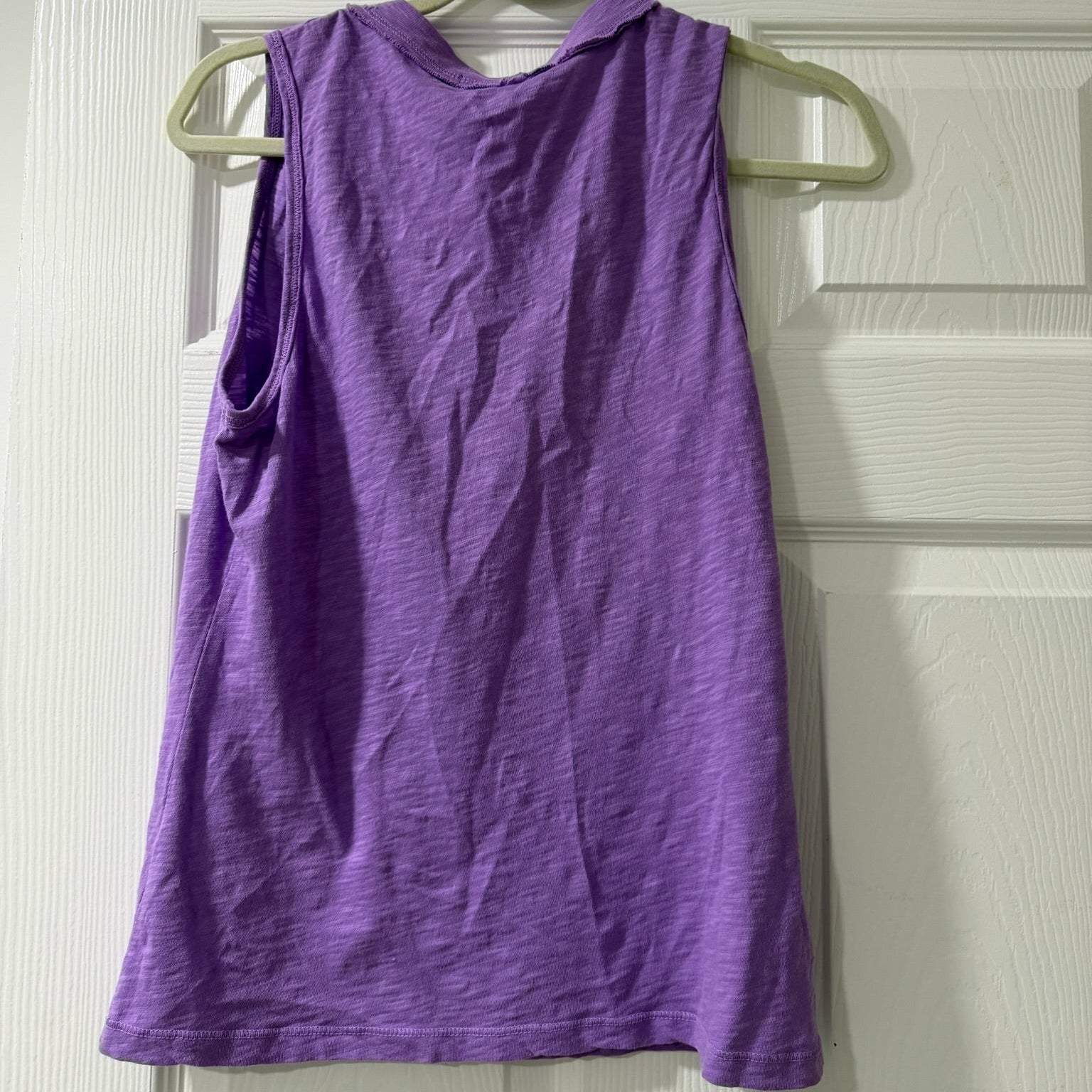 Project Social T Purple V-Neck, 100% Cotton Tank Top Size M