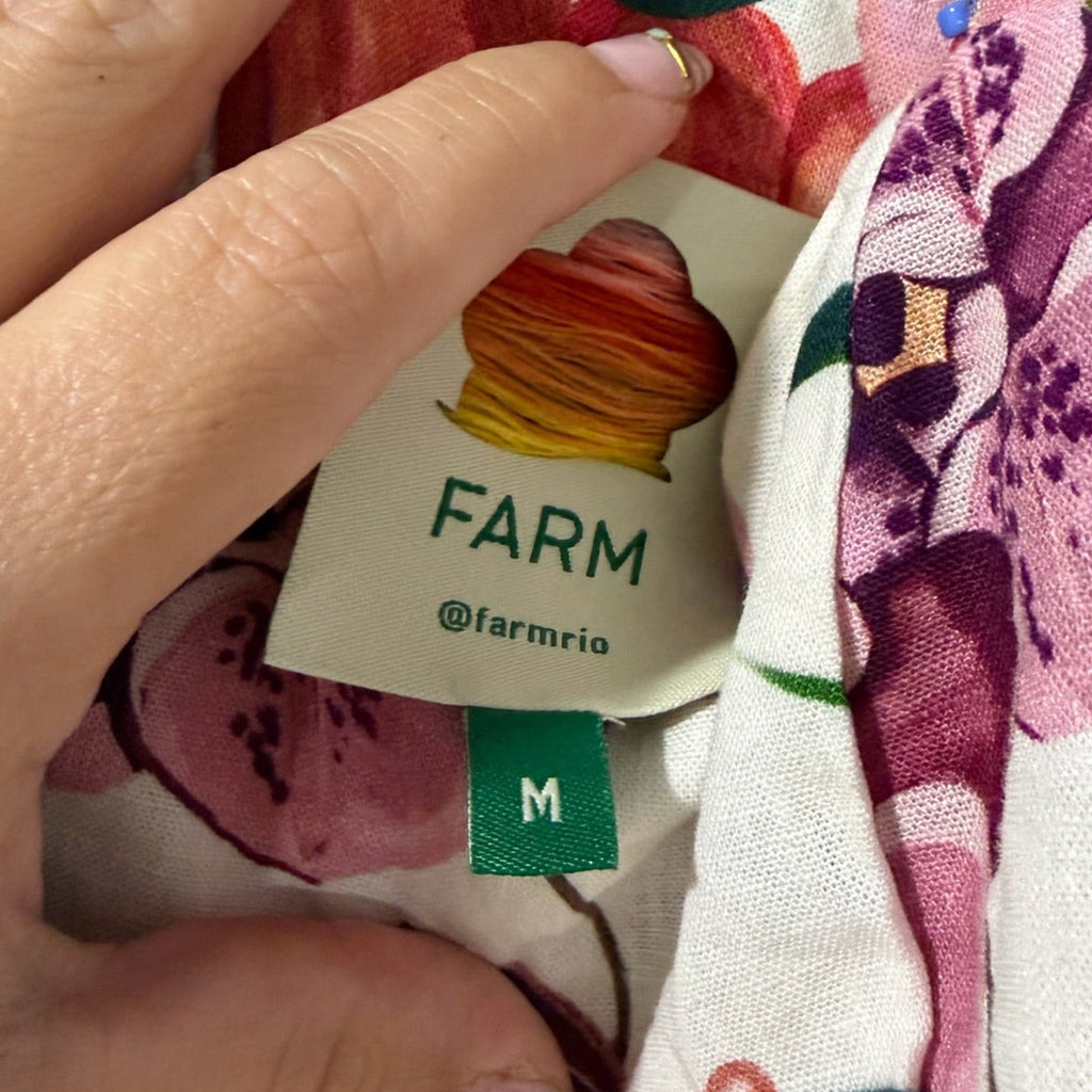 Farm Rio Floral Tiered Midi Dress Size M