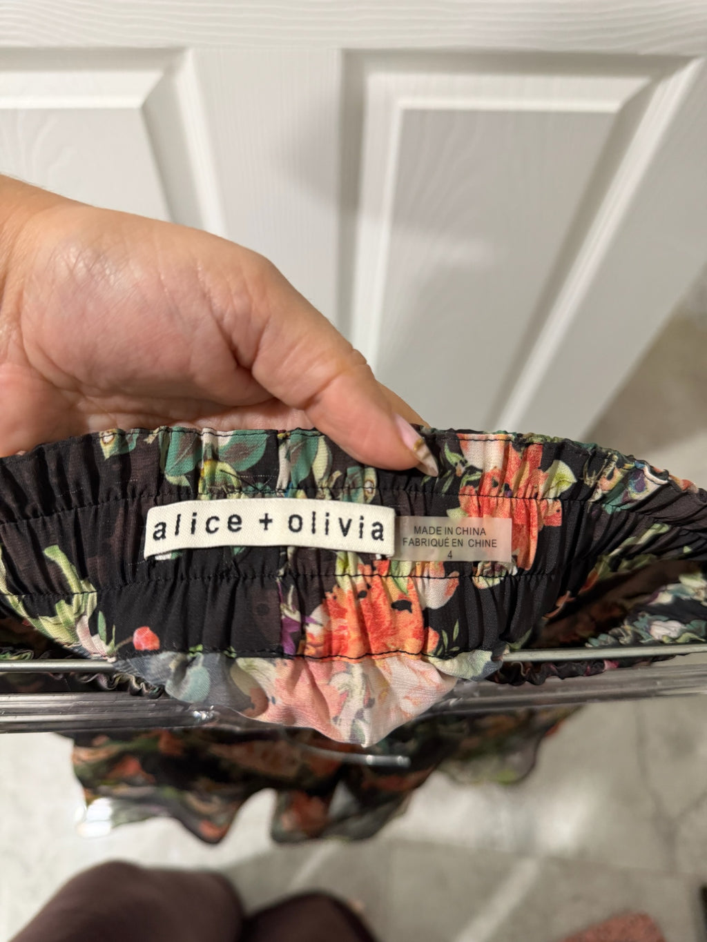 Alice + Olivia Silk Floral Skirt Size 4