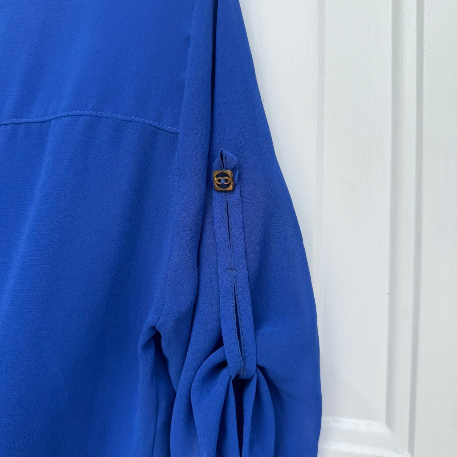 Atina Cristina Royal Blue Chiffon Tunic NWT Size XS