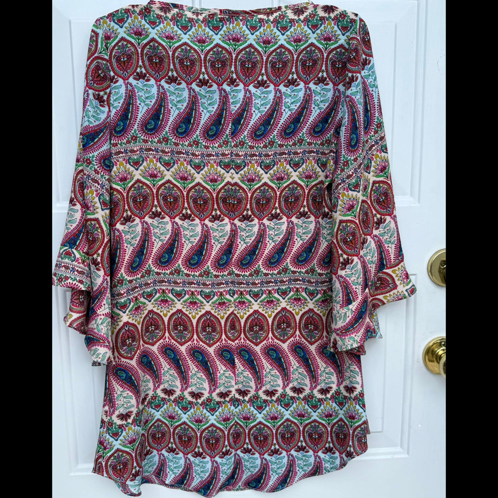 Atina Cristina Paisley Chiffon Tunic NWT Size XS