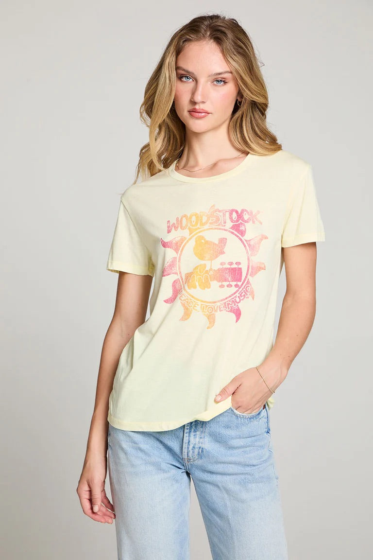Chaser Vintage Jersey Drop Shoulder Tee - Limon Woodstock- Size Medium