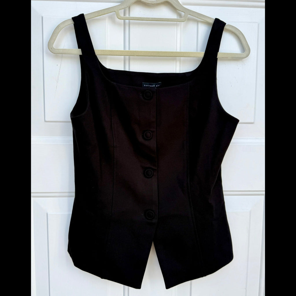 Current Air Square Neck Button Up Vest Top