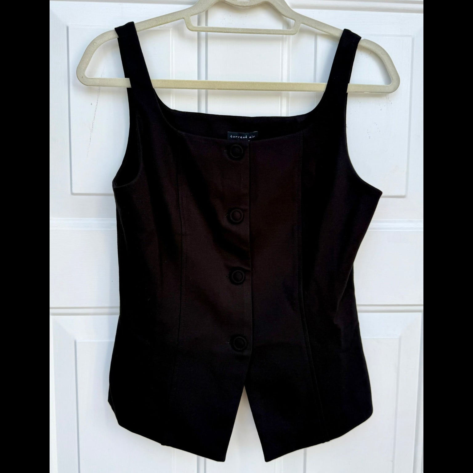 Current Air Square Neck Button Up Vest Top