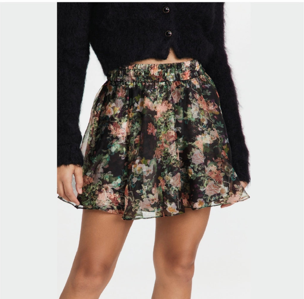 Alice + Olivia Silk Floral Skirt Size 4
