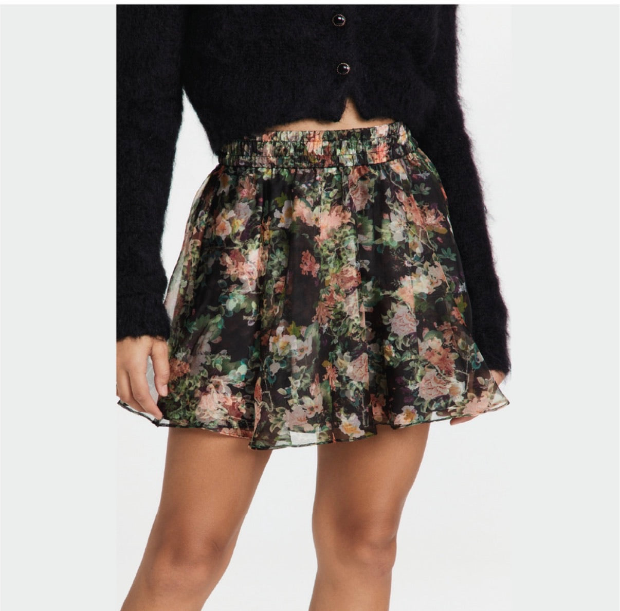 Alice + Olivia Silk Floral Skirt Size 4