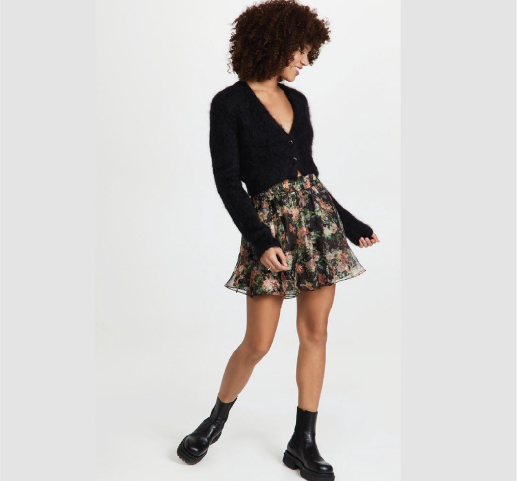Alice + Olivia Silk Floral Skirt Size 4