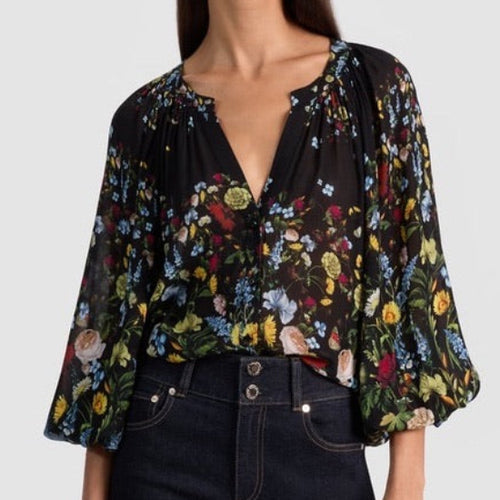 Alice + Olivia Floral Print Blouse Size S
