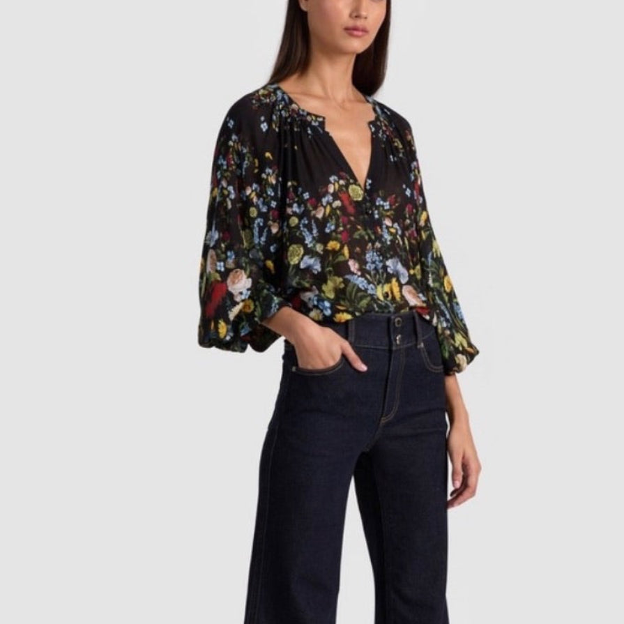 Alice + Olivia Floral Print Blouse Size S