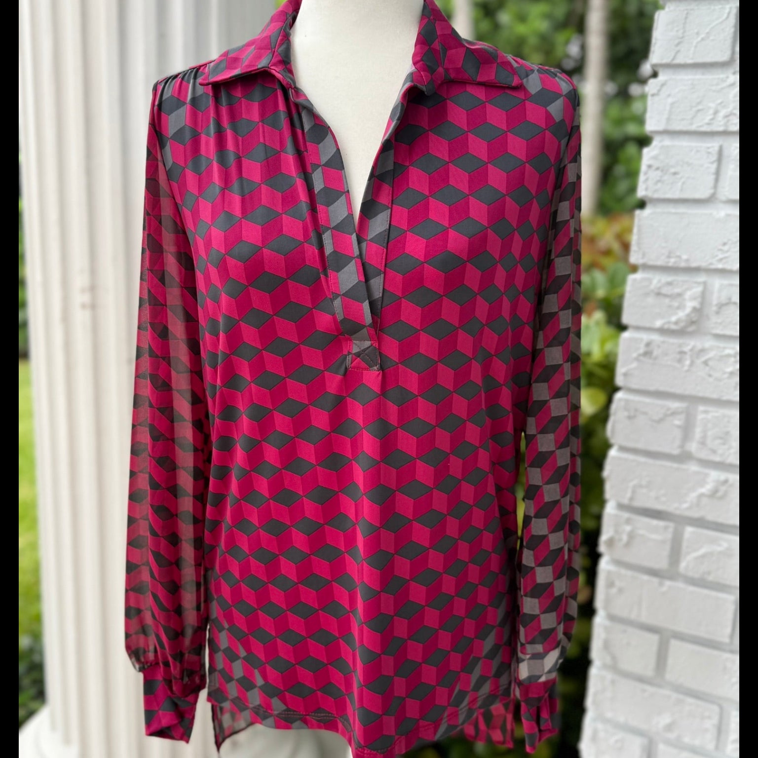 Analili Geometric Print Tunic Size XS