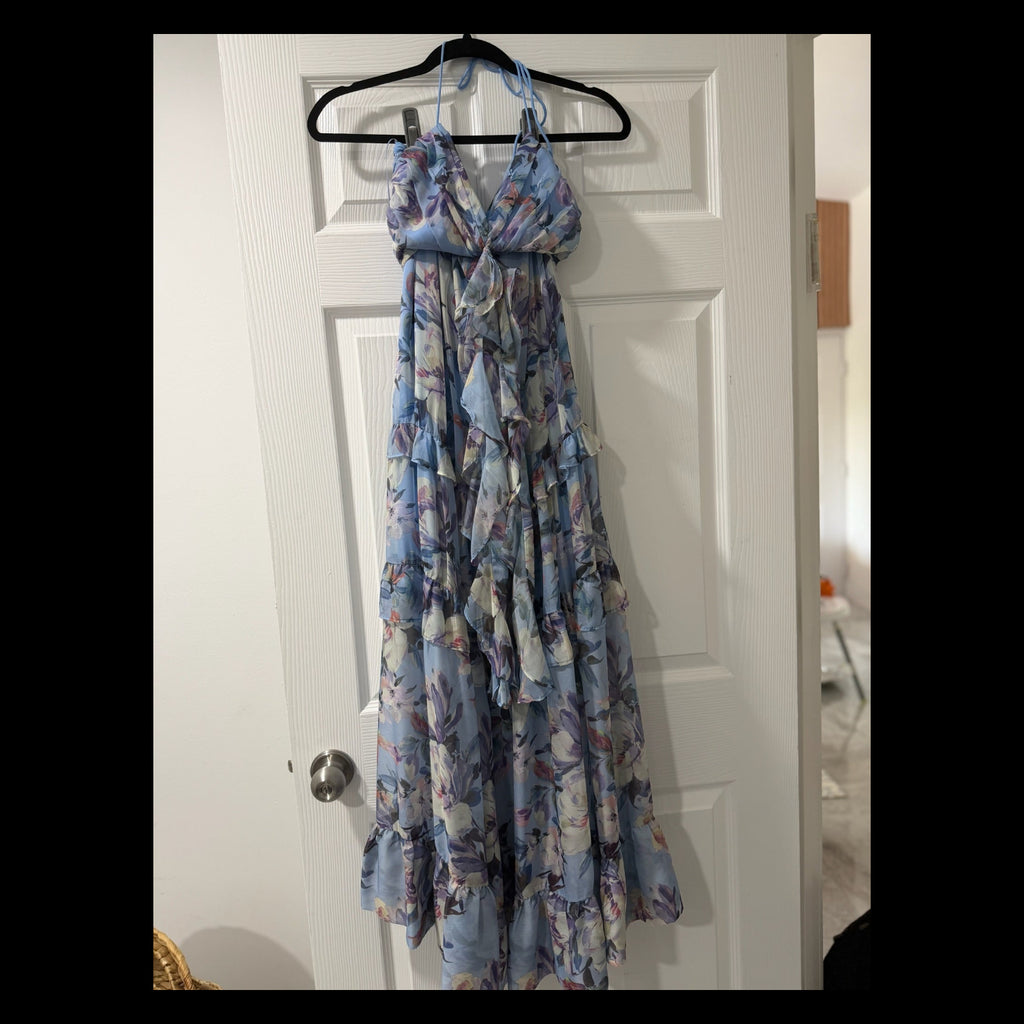 ASTR The Label Kitsune Floral Cutout Maxi Dress Size Small