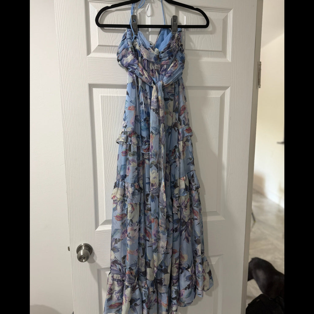 ASTR The Label Kitsune Floral Cutout Maxi Dress Size Small
