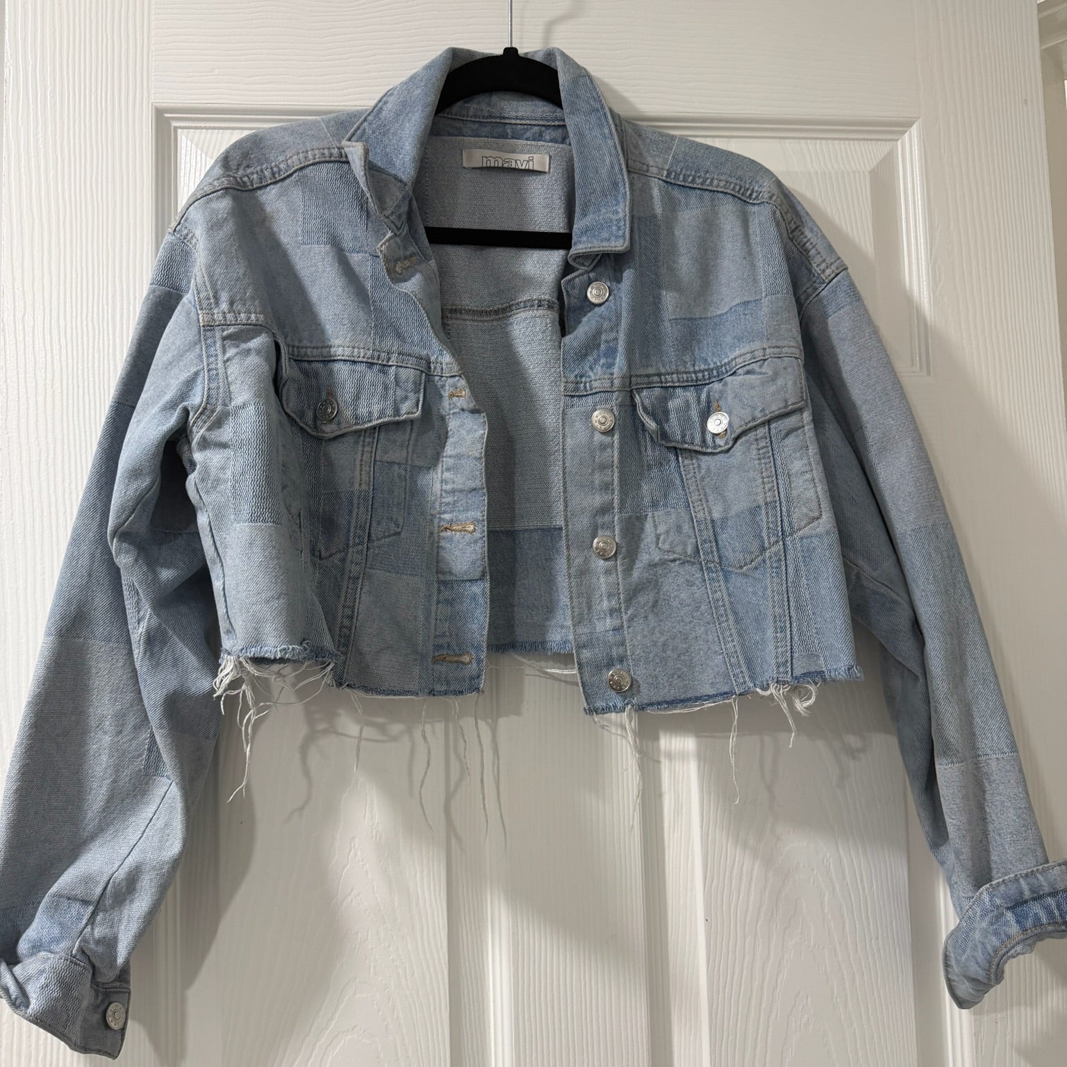 Mavi Brenda Mid Blue 90's Raw Hem Jacket Size Medium