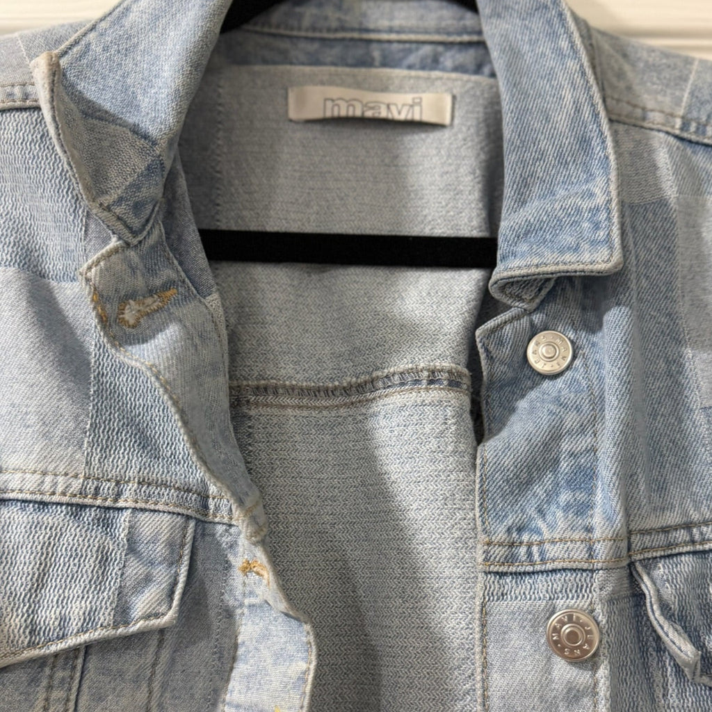 Mavi Brenda Mid Blue 90's Raw Hem Jacket Size Medium