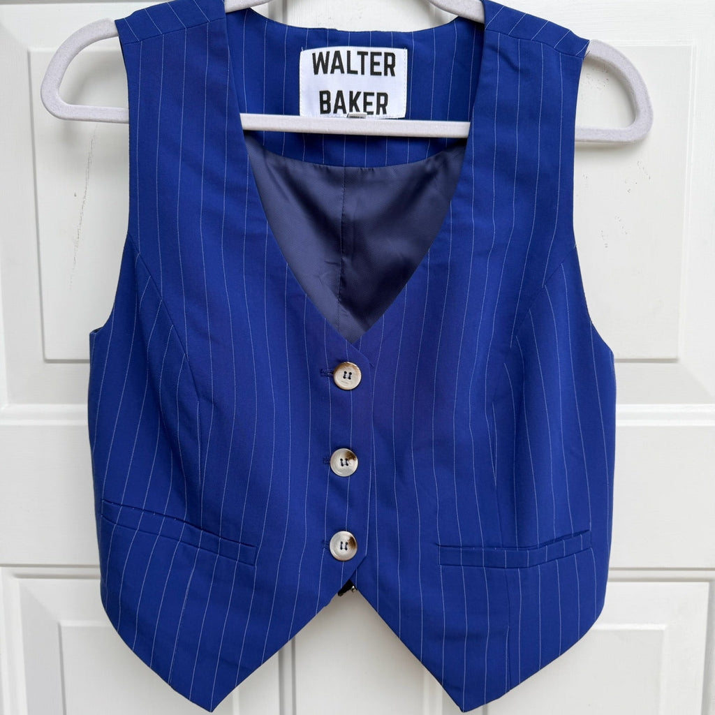Walter Baker Pinstripe Tailored Vest Size Medium