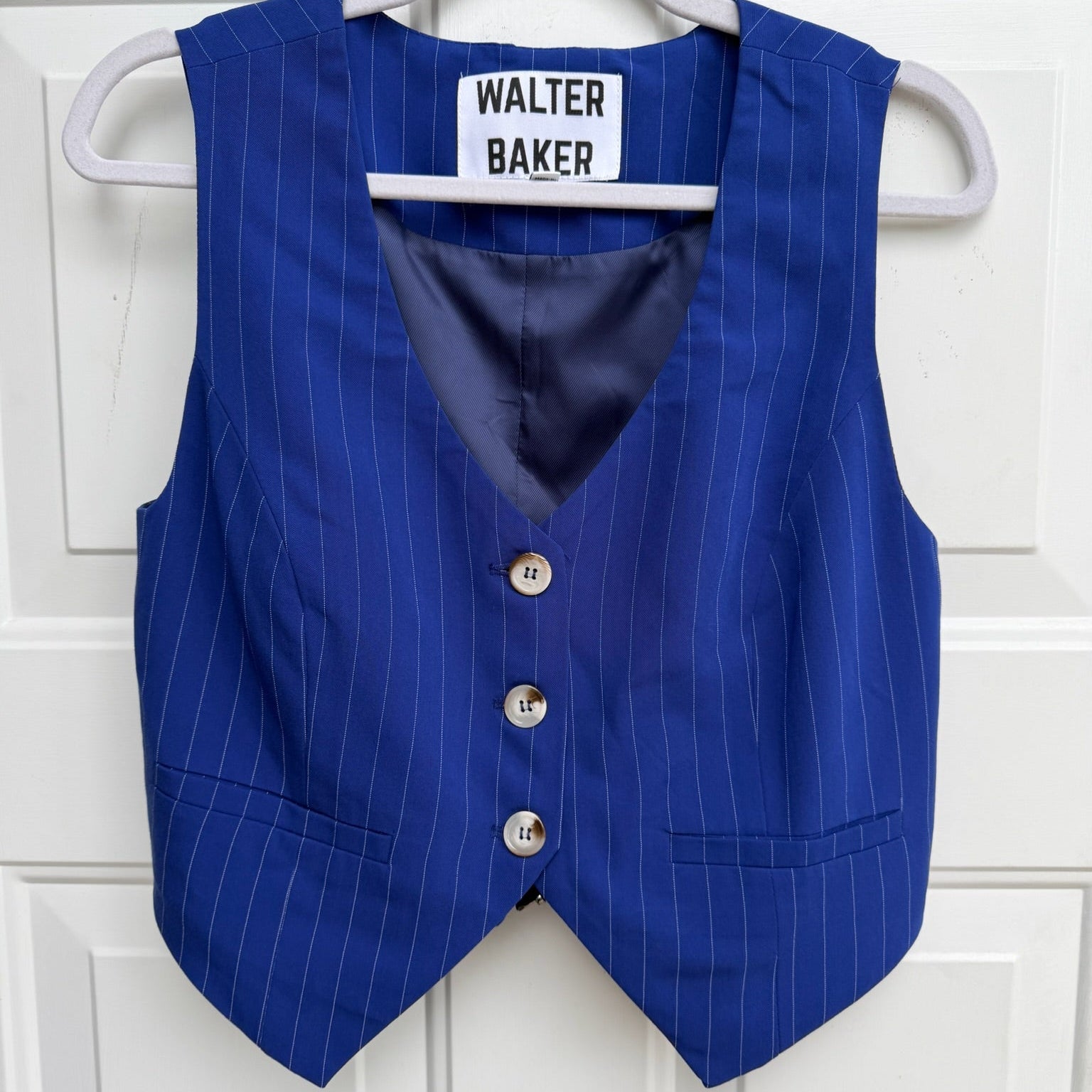 Walter Baker Pinstripe Tailored Vest Size Medium