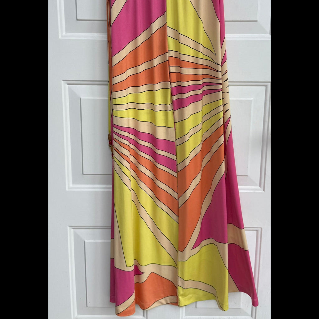 Analili Retro Print Wide Leg Pants NWT Size XS