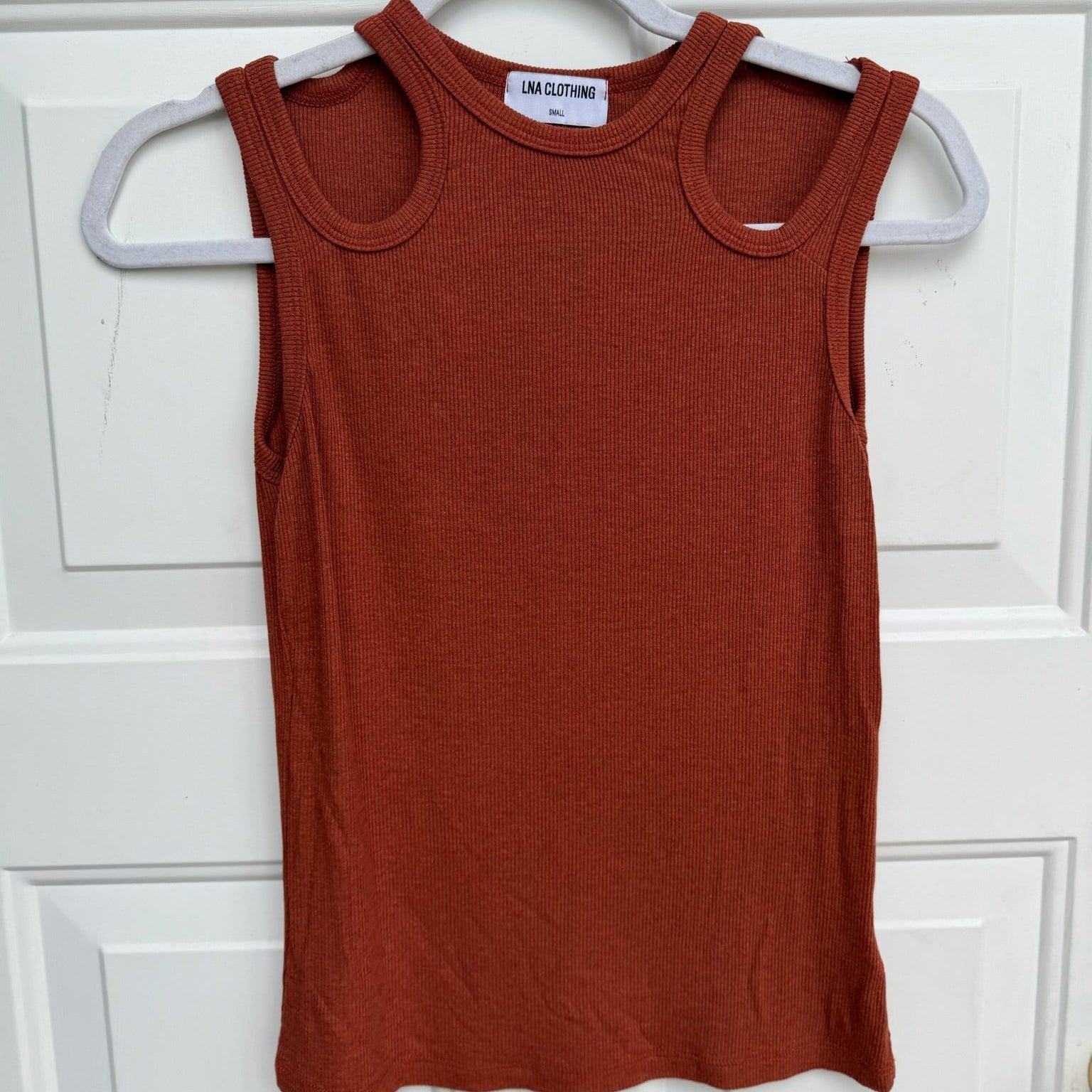 LNA Clothing Cut-Out Ribbed Tank Size Small