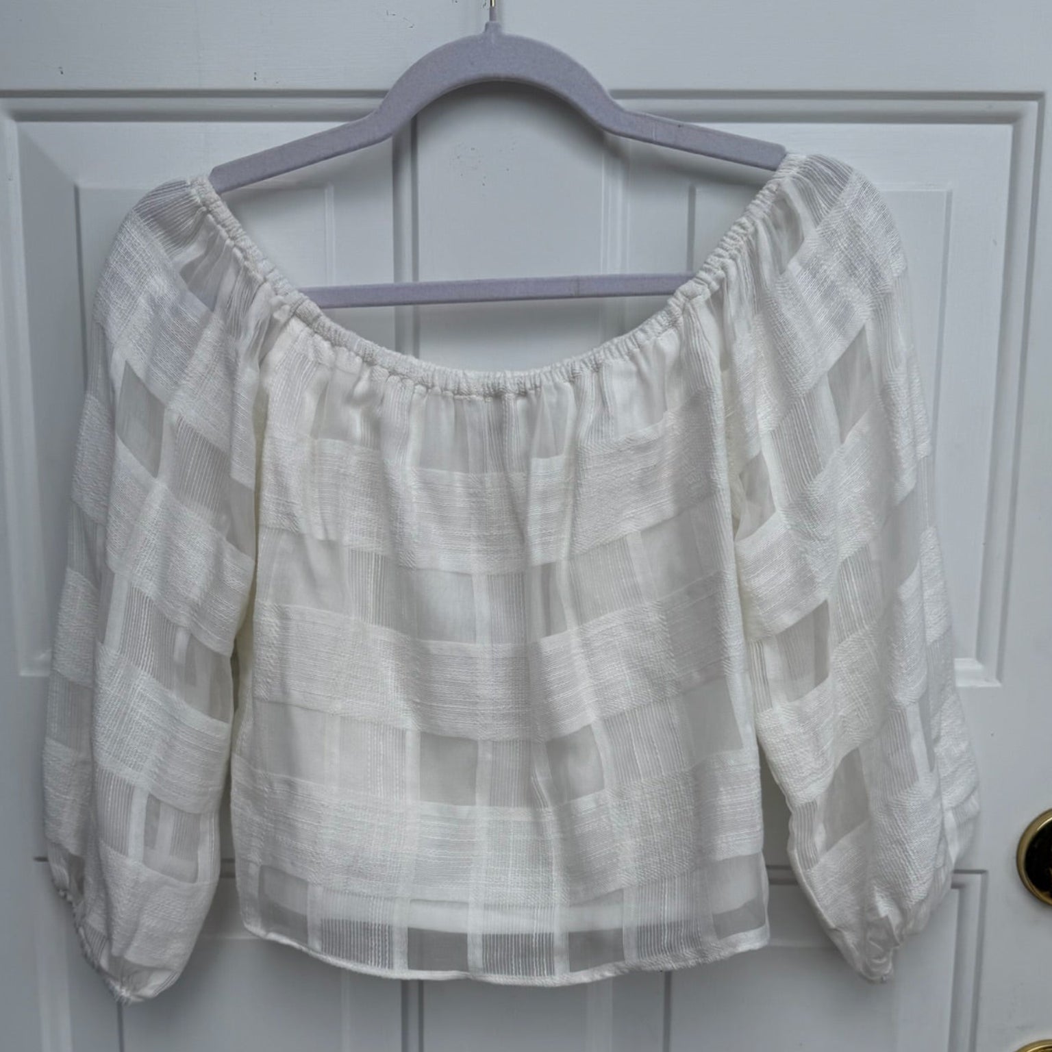 Walter Baker Gracie White Off-Shoulder Top Size Small