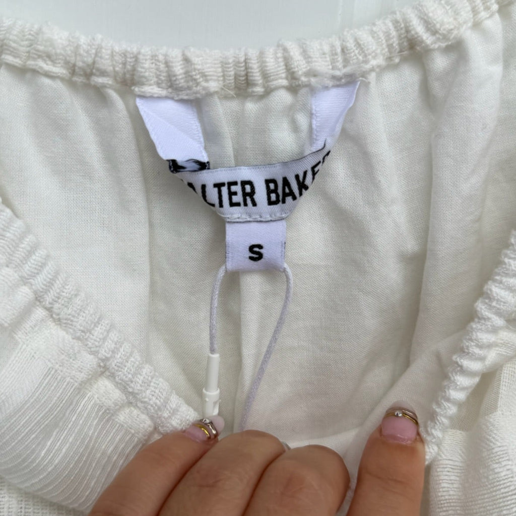 Walter Baker Gracie White Off-Shoulder Top Size Small