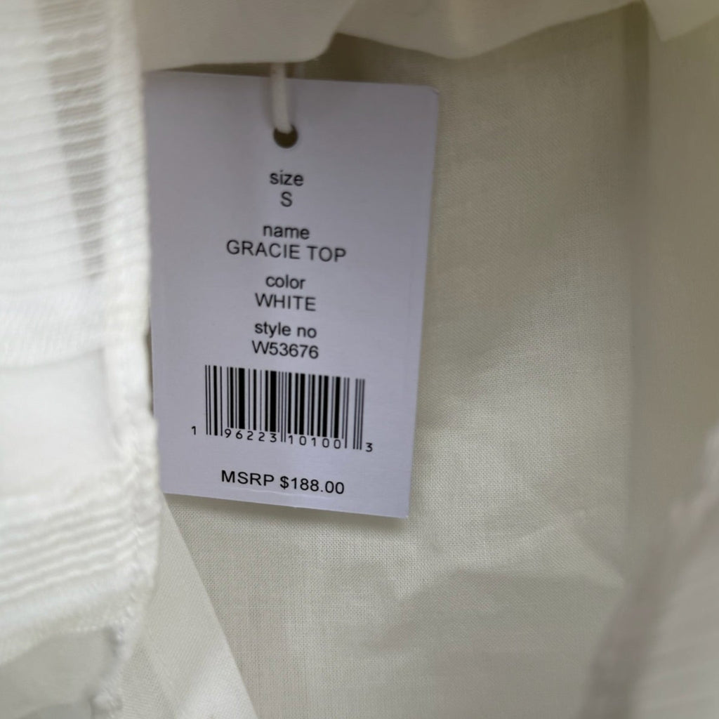 Walter Baker Gracie White Off-Shoulder Top Size Small