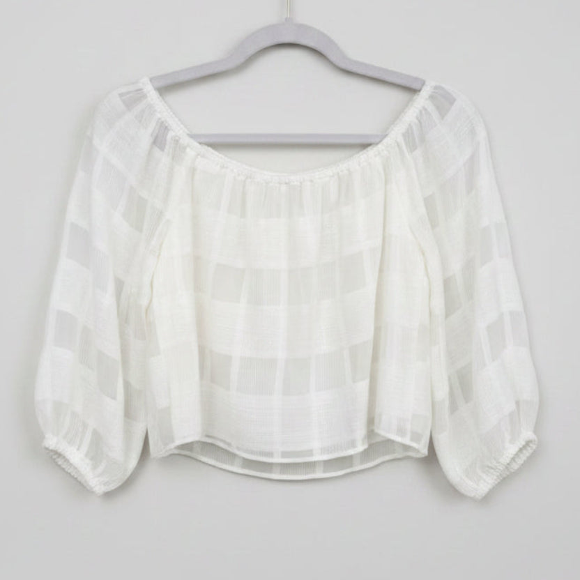 Walter Baker Gracie White Off-Shoulder Top Size Small